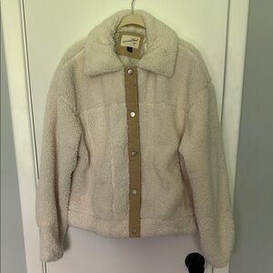 Sherpa Fleece Jacket in Cream